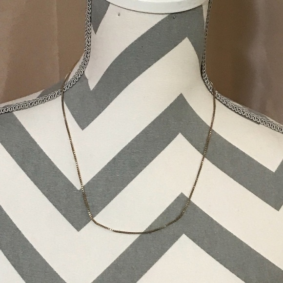 Gold Tone Box Necklace Chain - Picture 1 of 1